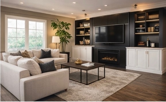 Completed custom carpentry and built-ins project 1 by Premier Construction Group Atlanta