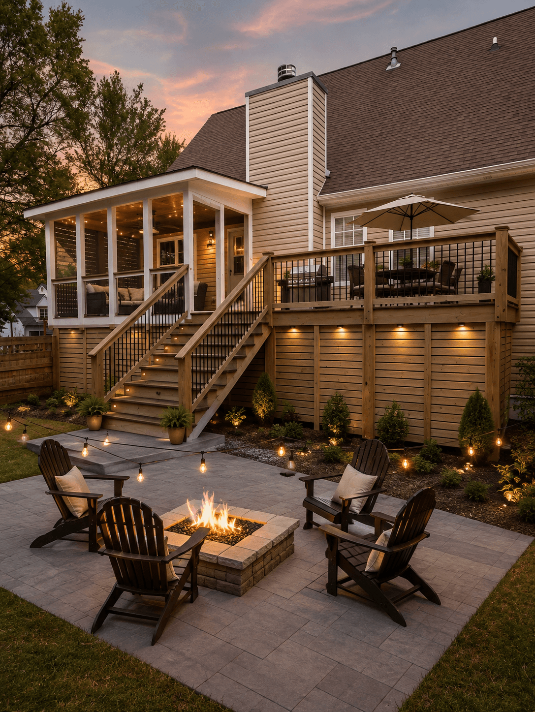 Completed deck and outdoor living project 1 by Premier Construction Group Atlanta